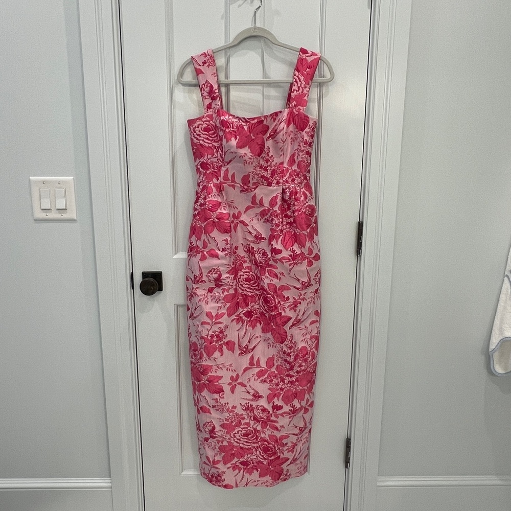 Lula Kate Beckett Bodice with Brunch Skirt Floor in Garden Flora Pink Size 4